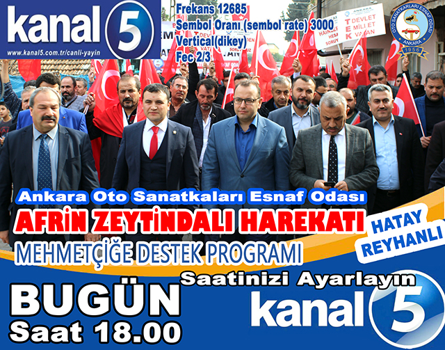 MEHMETÇİĞE DESTEK PROGRAMI BUGÜN SAAT 18.00 DA KANAL5 EKRANLARINDA