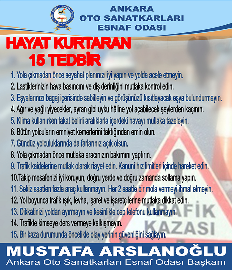 HAYAT KURTARAN 15 TEDBİR